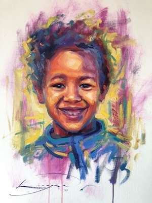 Expressive child portrait